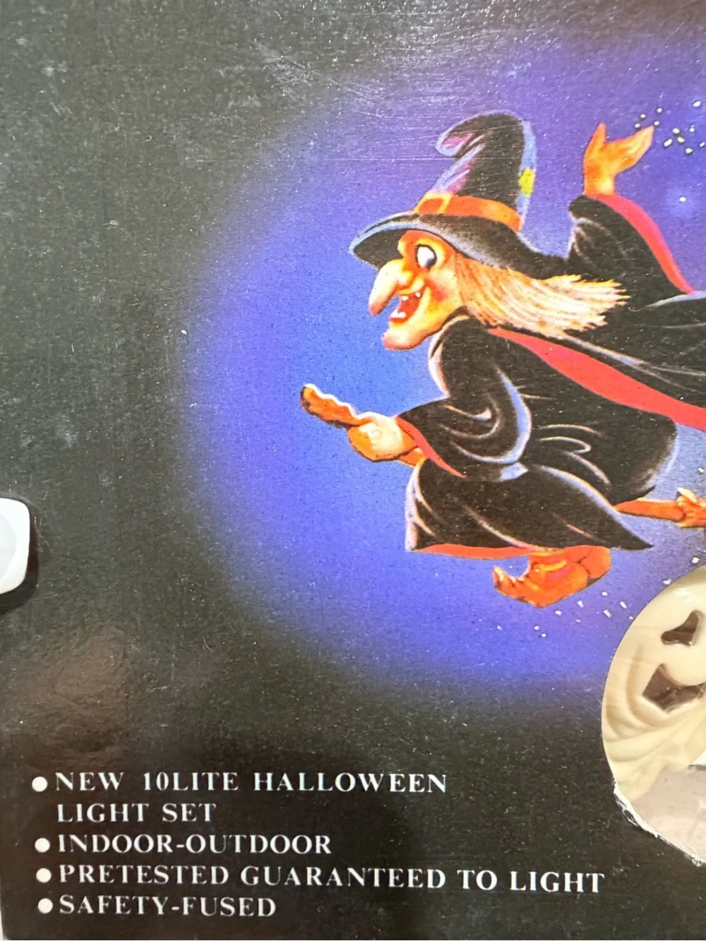 VTG 70-80’s Halloween 10 Skull Light String Decorative